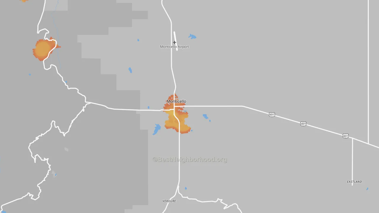 Bike Grade map of 84535, UT