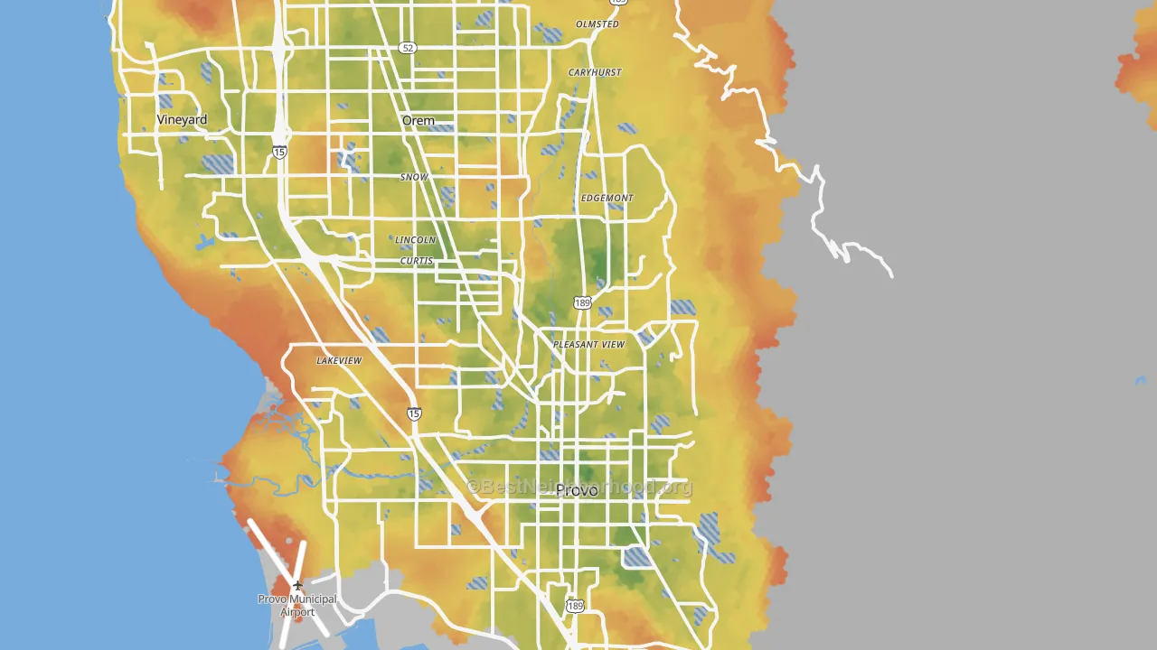 Bike Grade map of 84604, UT