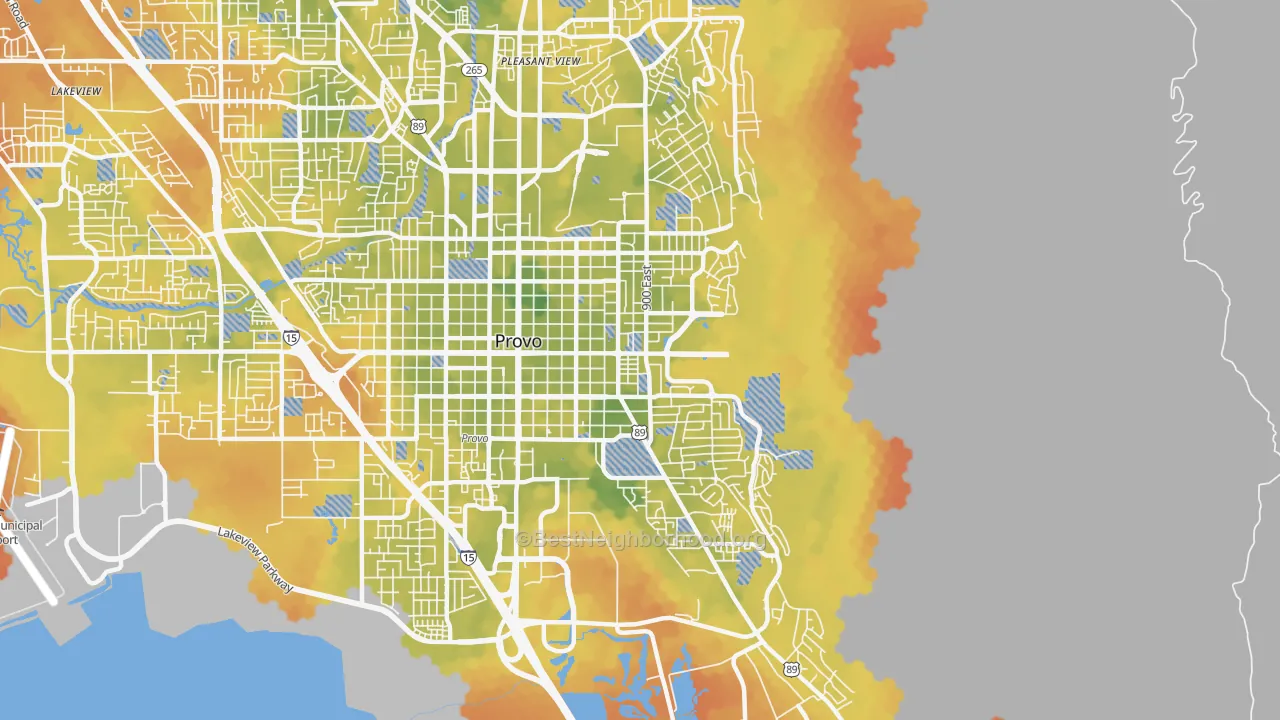 Bike Grade map of 84606, UT