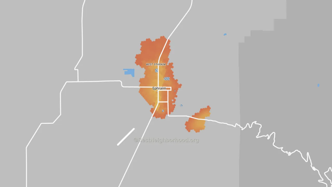 Bike Grade map of 84627, UT