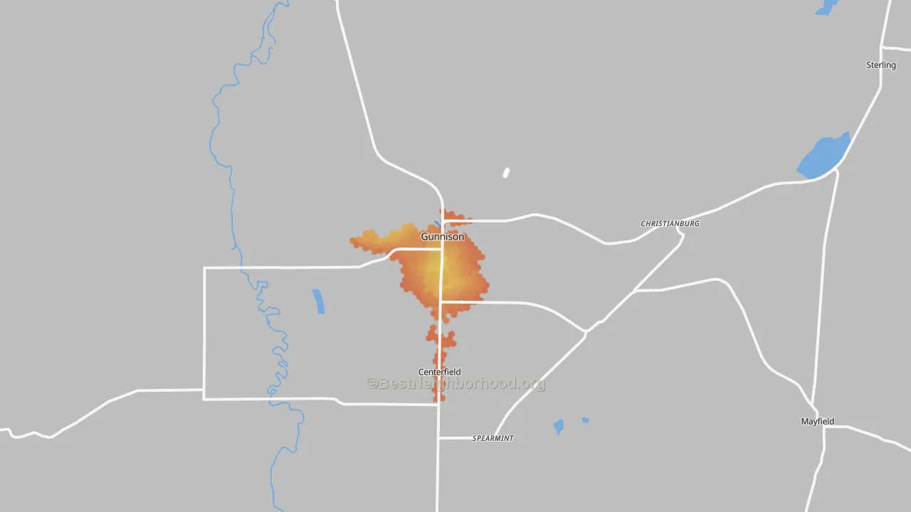 Bike Grade map of 84634, UT