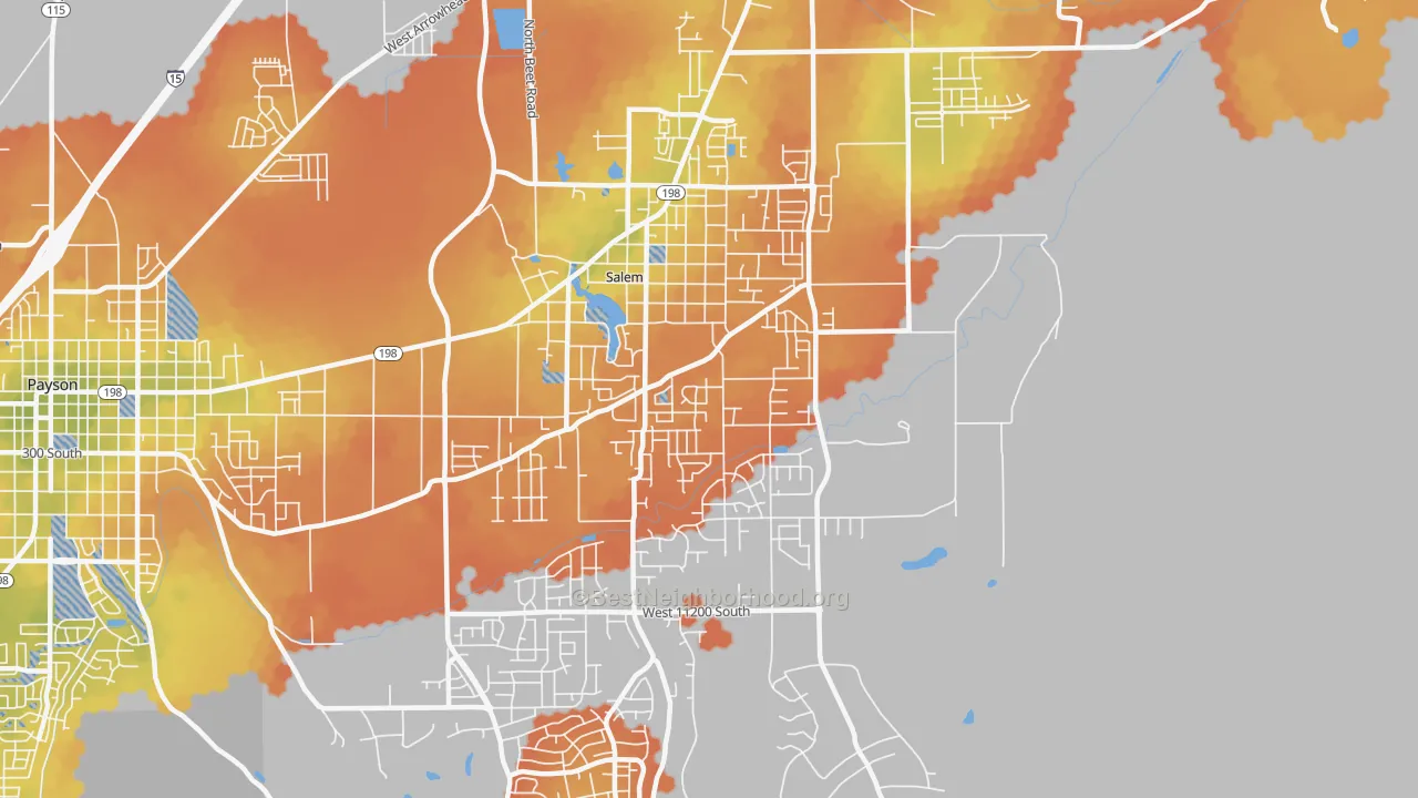 Bike Grade map of 84653, UT