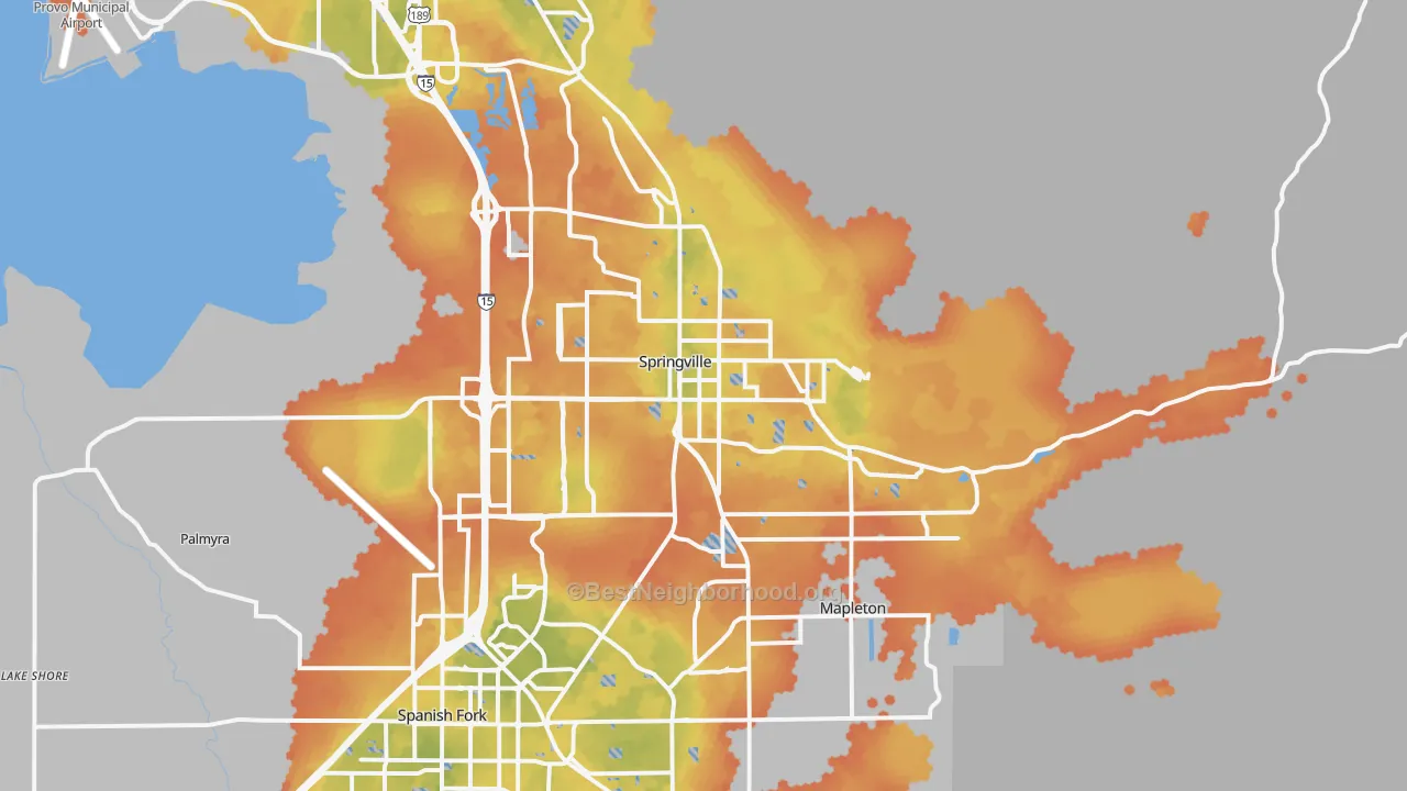 Bike Grade map of 84663, UT