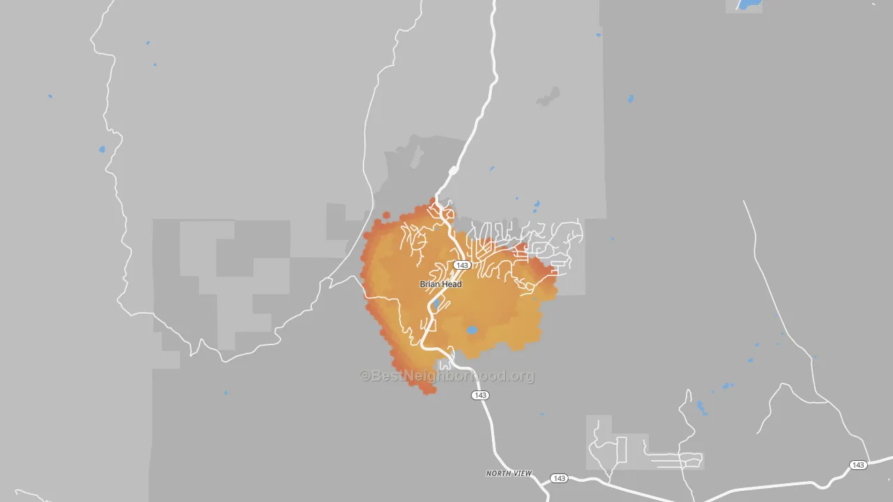 Bike Grade map of 84719, UT