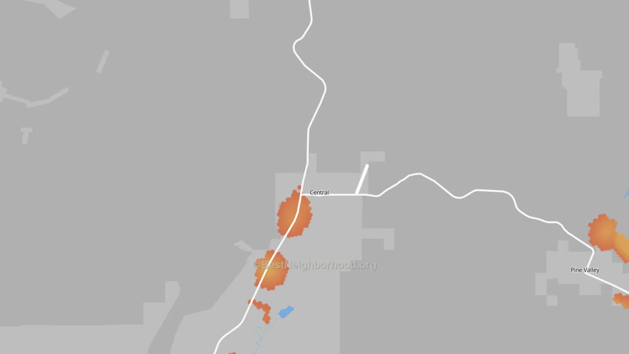 Bike Grade map of 84722, UT