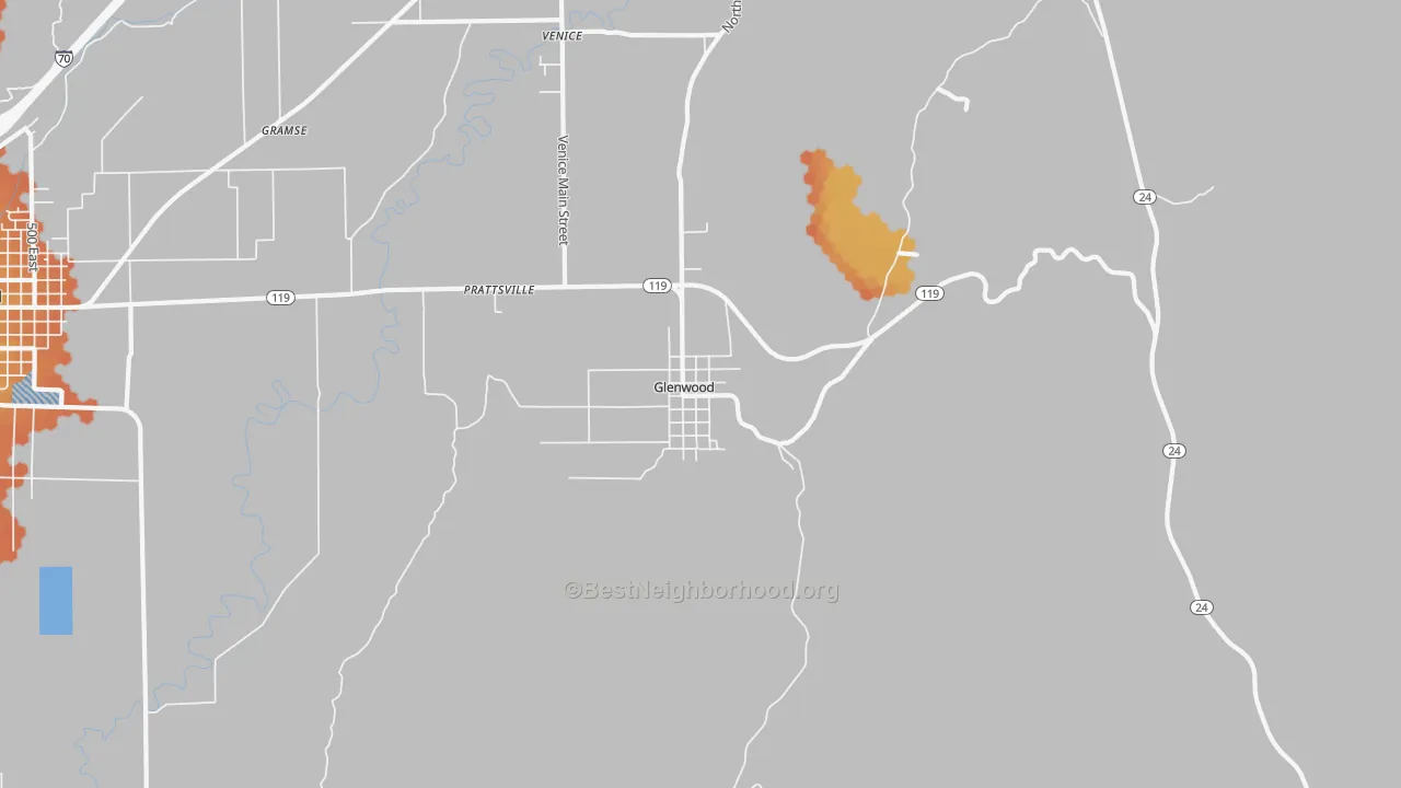 Bike Grade map of 84730, UT