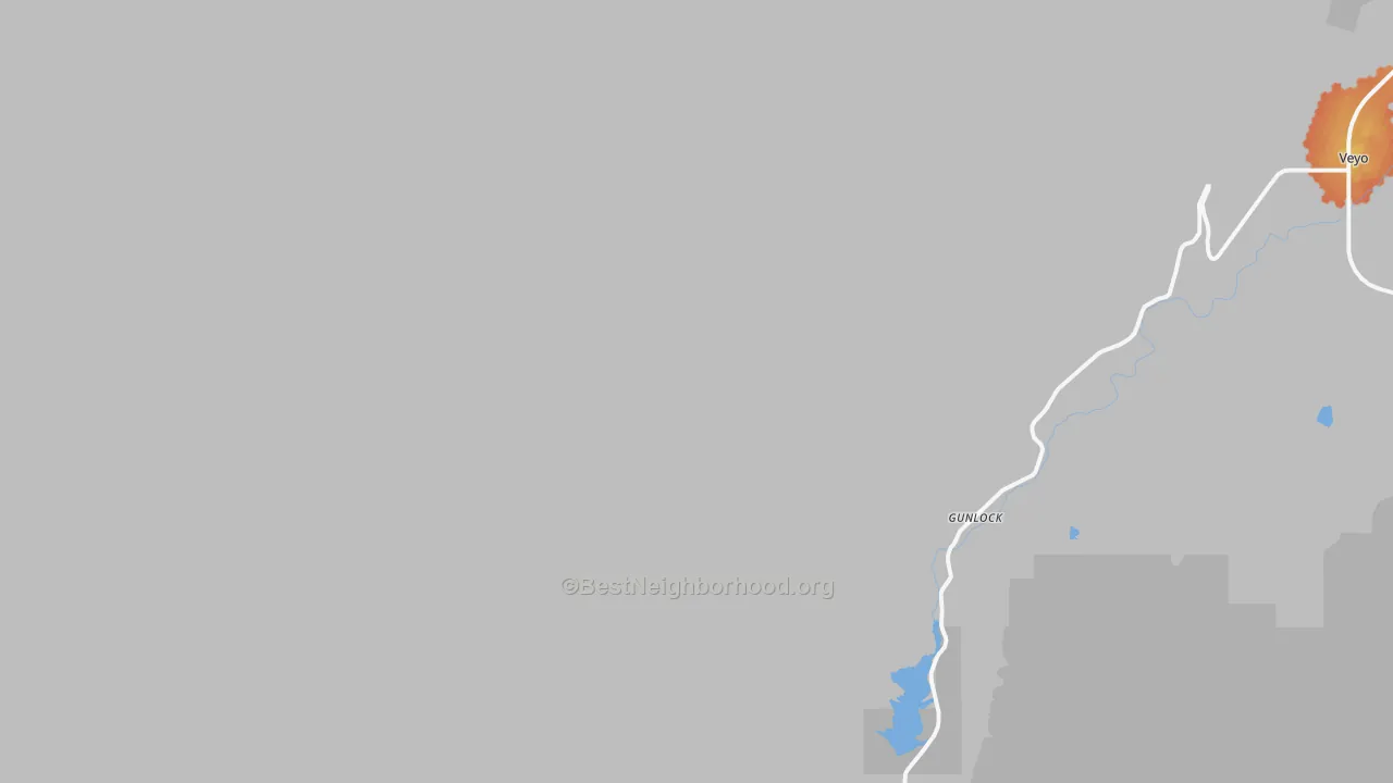 Bike Grade map of 84733, UT