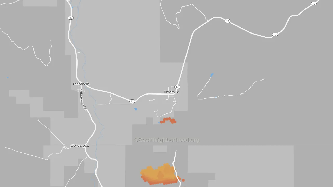 Bike Grade map of 84736, UT