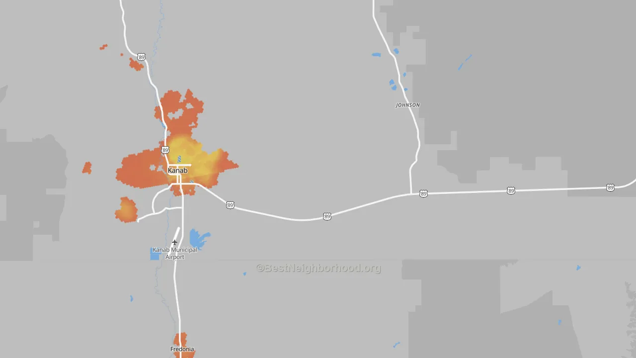 Bike Grade map of 84741, UT