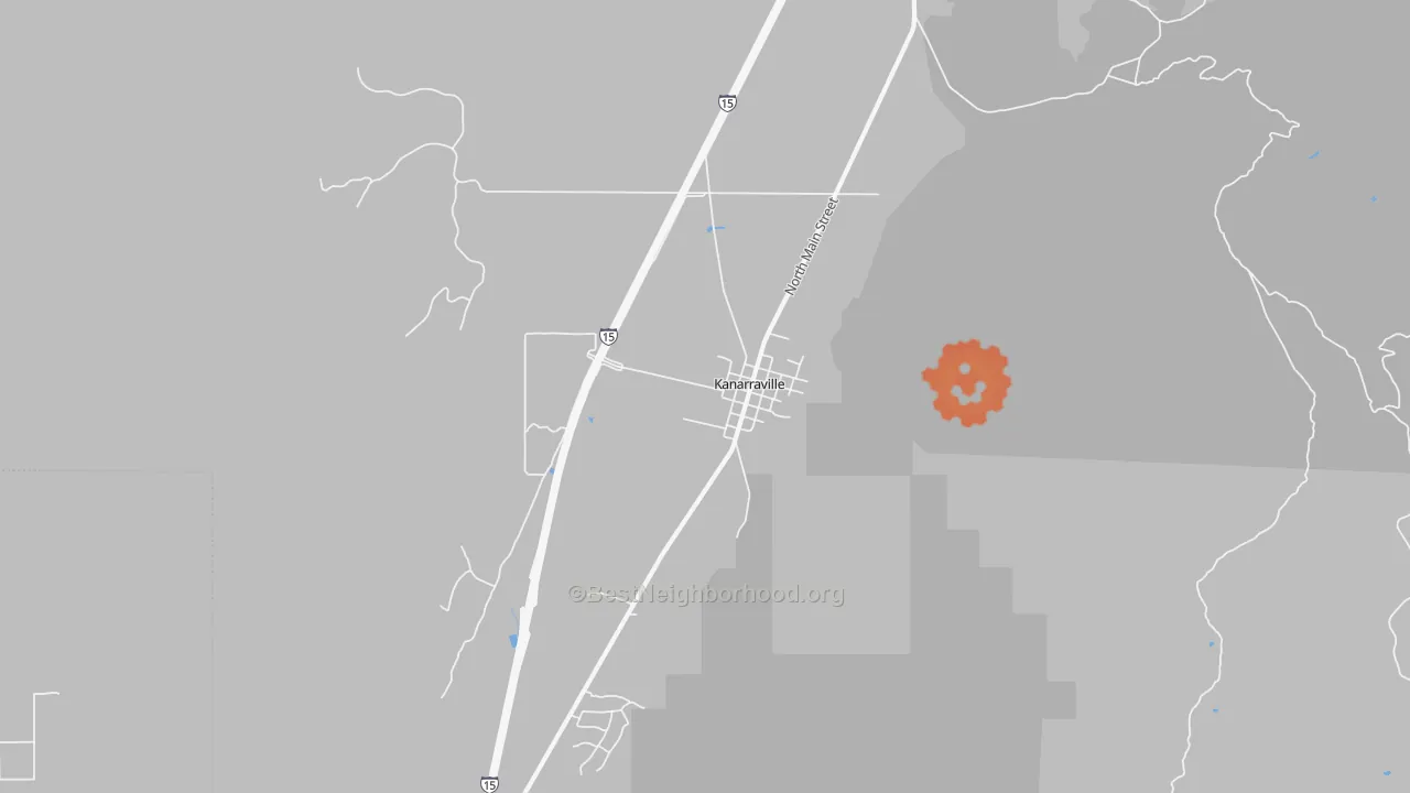 Bike Grade map of 84742, UT