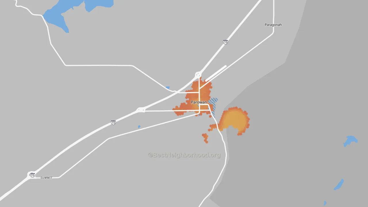 Bike Grade map of 84761, UT