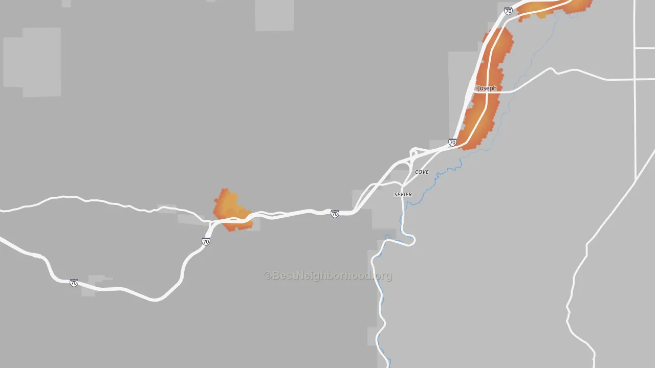 Bike Grade map of 84766, UT