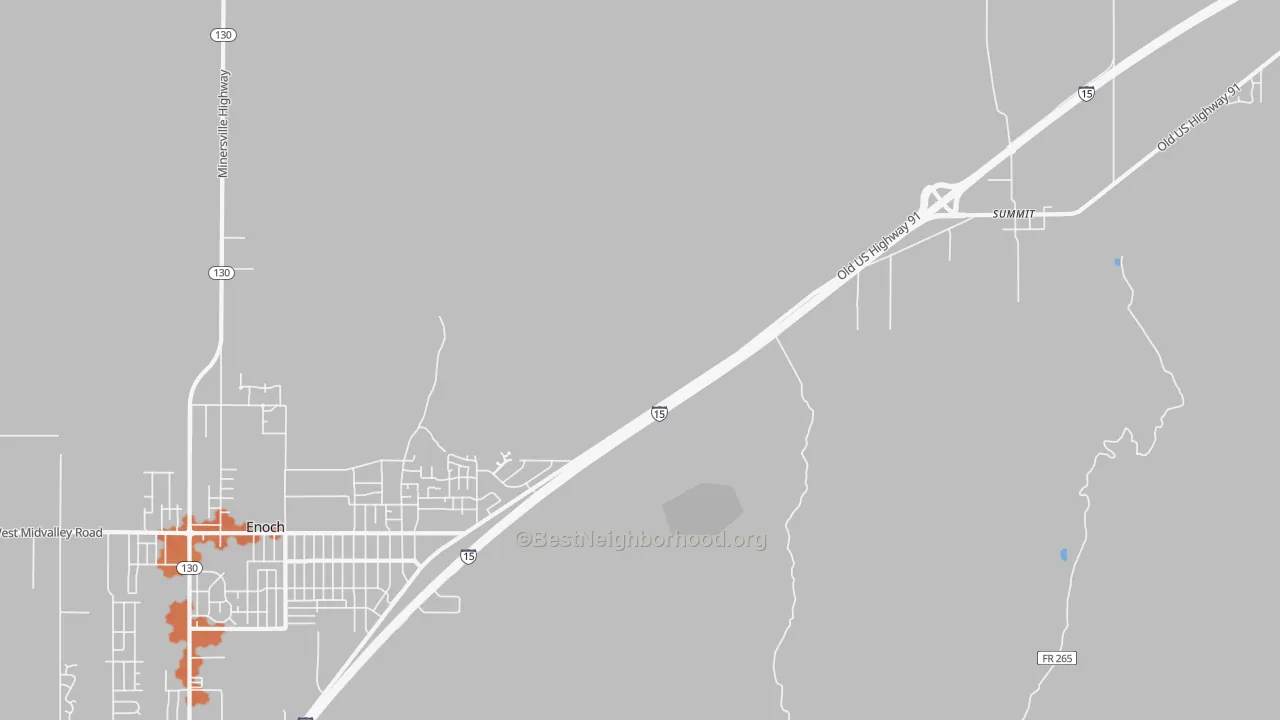 Bike Grade map of 84772, UT