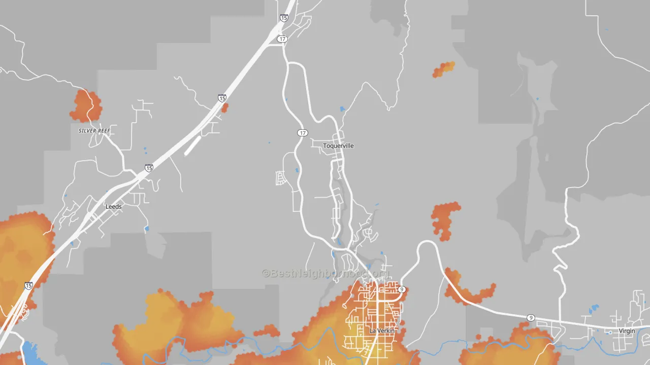 Bike Grade map of 84774, UT