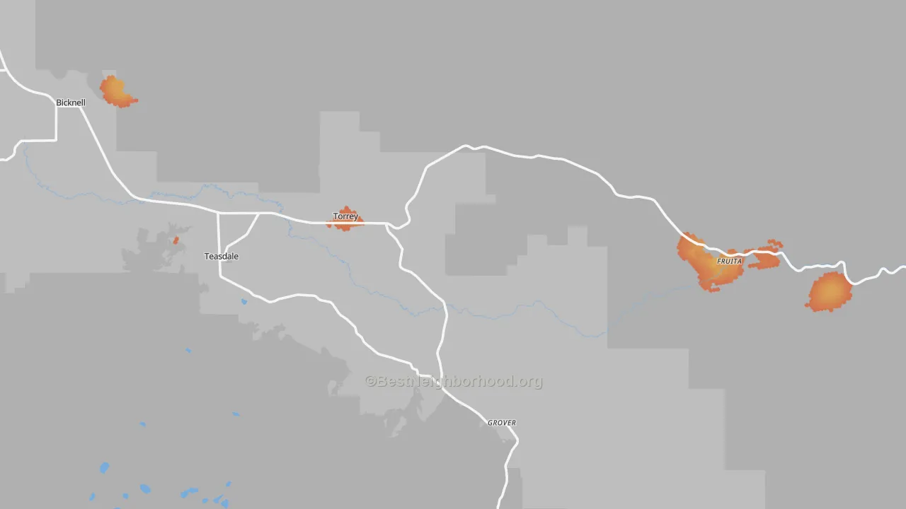 Bike Grade map of 84775, UT