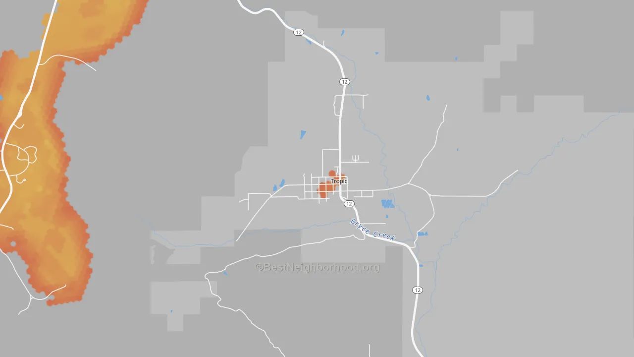 Bike Grade map of 84776, UT