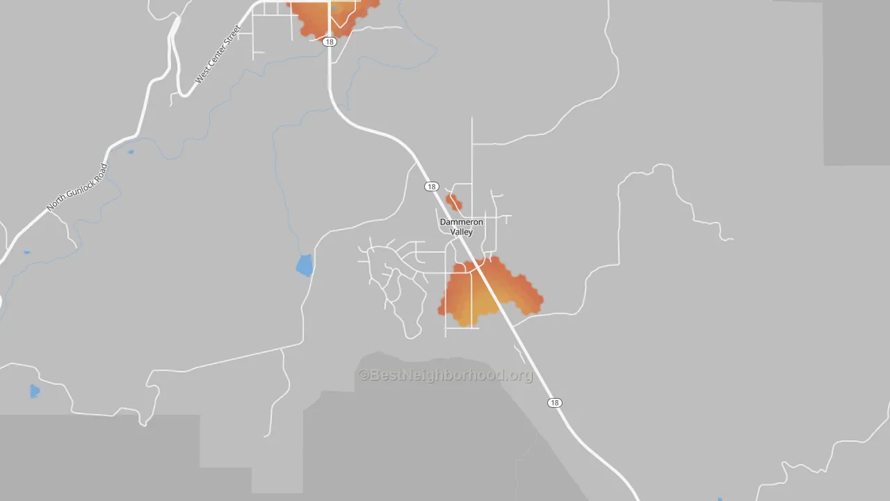 Bike Grade map of 84783, UT