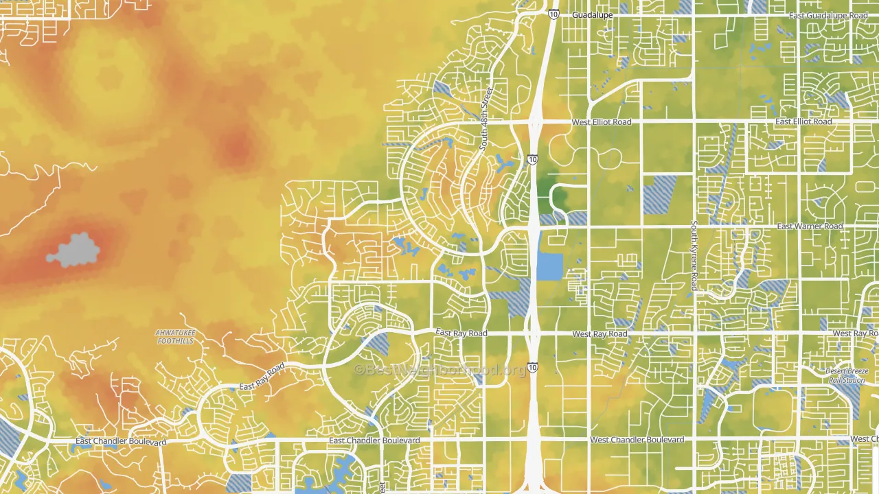 Bike Grade map of 85044, AZ