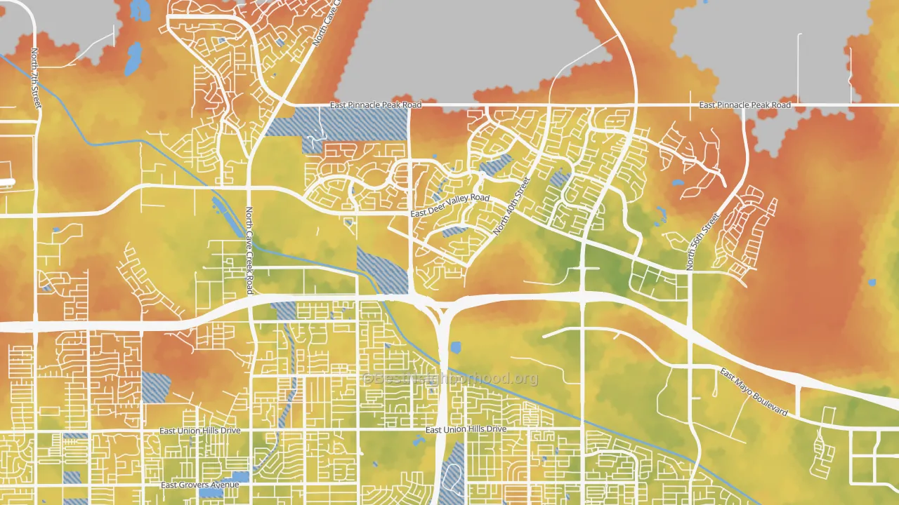 Bike Grade map of 85050, AZ