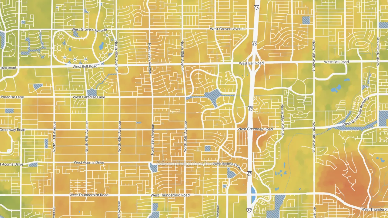 Bike Grade map of 85053, AZ