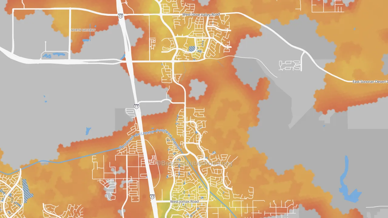 Bike Grade map of 85085, AZ