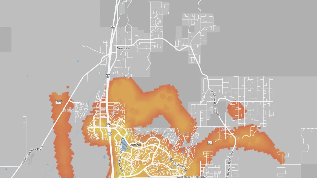 Bike Grade map of 85087, AZ