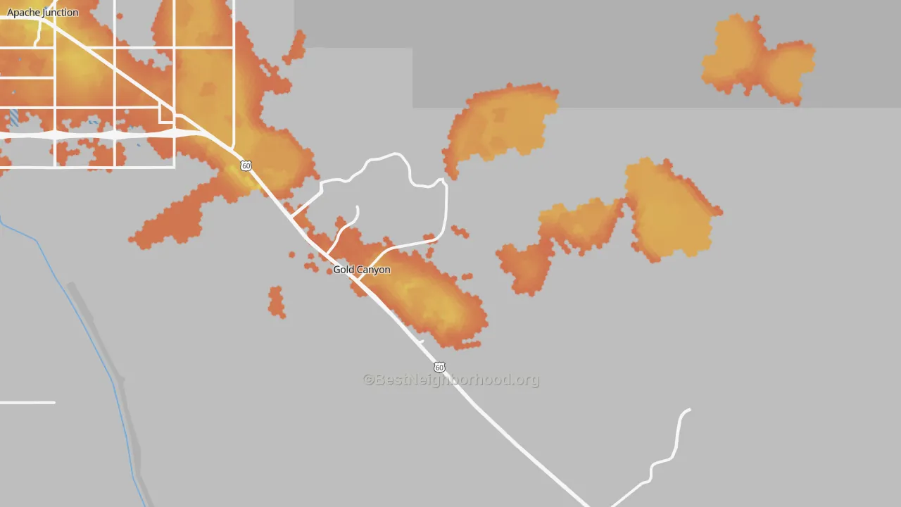 Bike Grade map of 85118, AZ