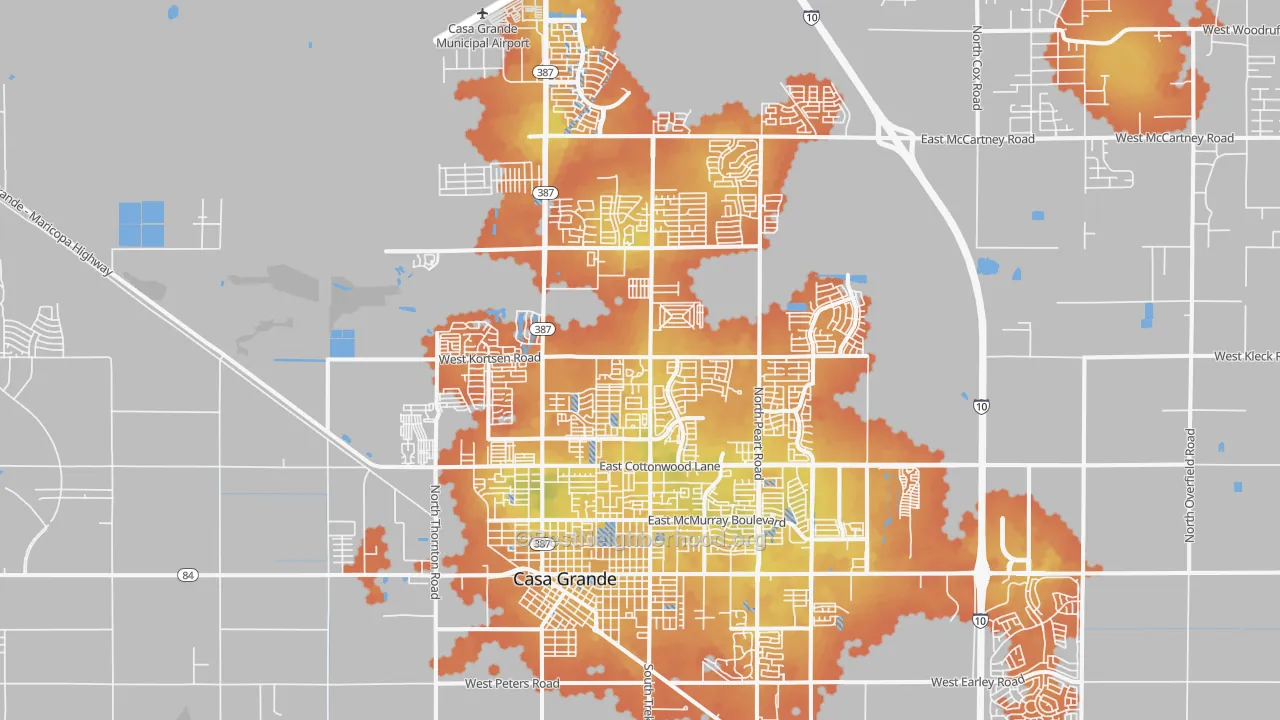 Bike Grade map of 85122, AZ