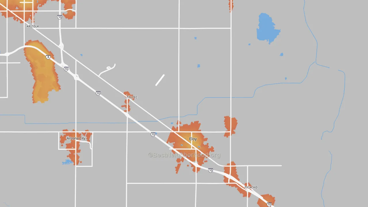 Bike Grade map of 85131, AZ