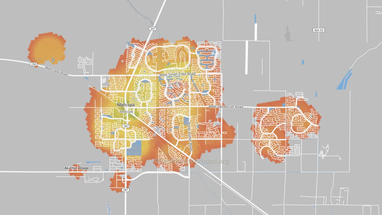 Bike Grade map of 85138, AZ