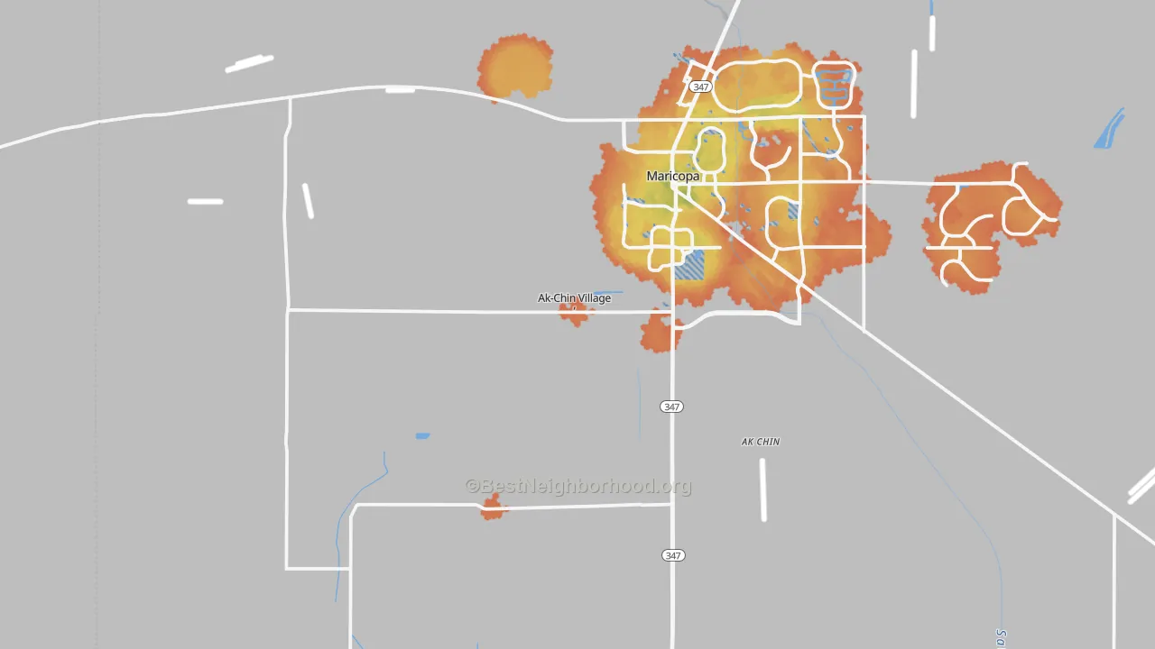 Bike Grade map of 85139, AZ