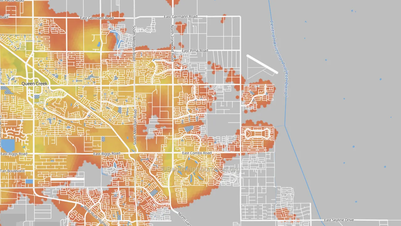 Bike Grade map of 85140, AZ