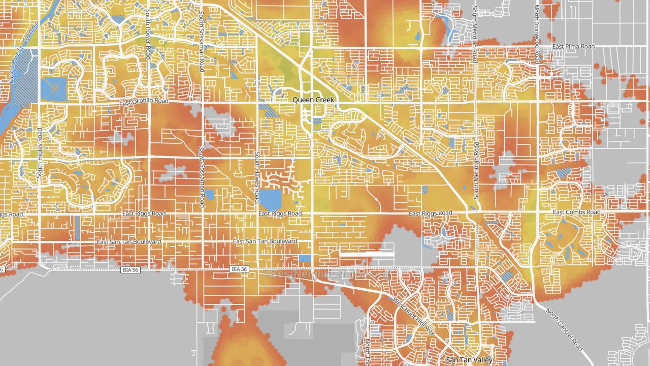 Bike Grade map of 85142, AZ