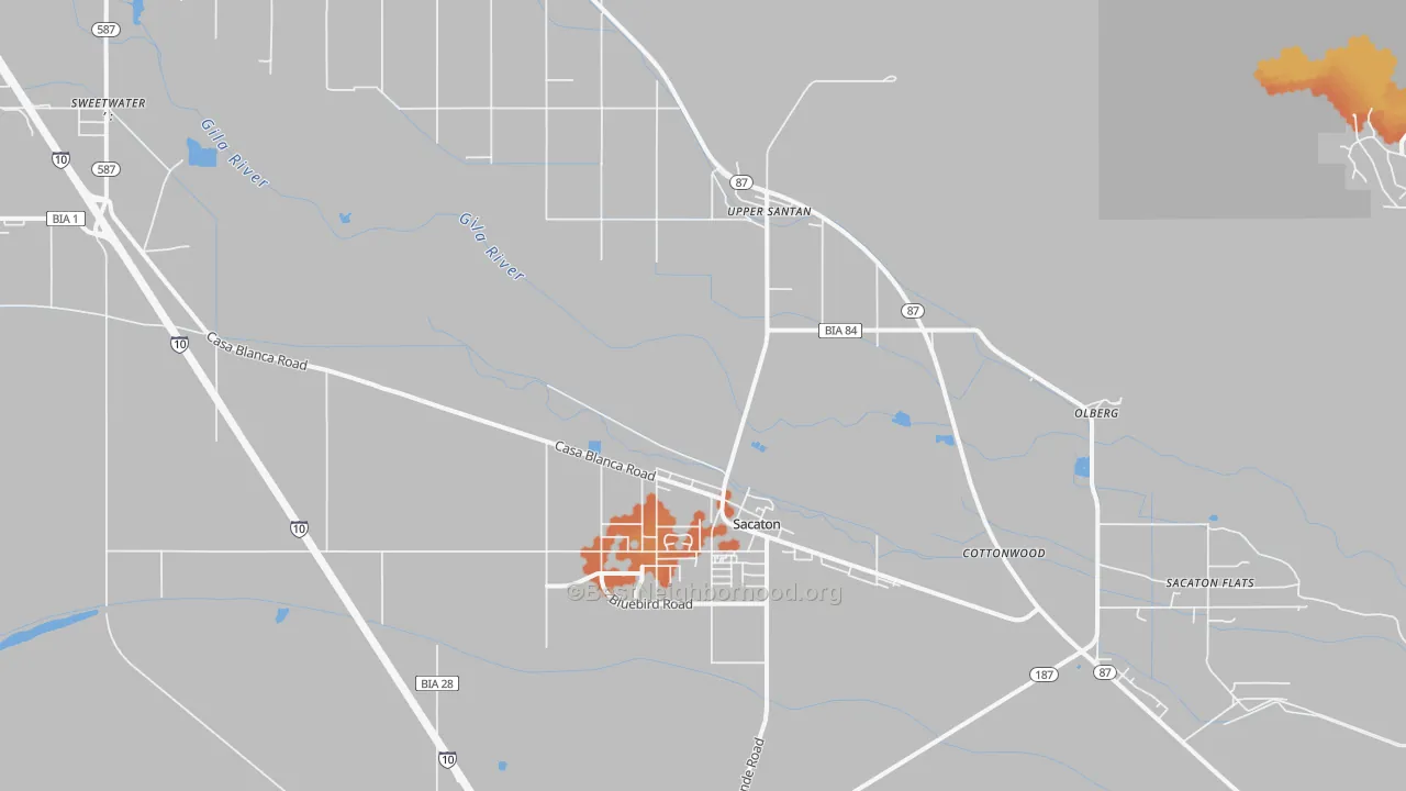 Bike Grade map of 85147, AZ