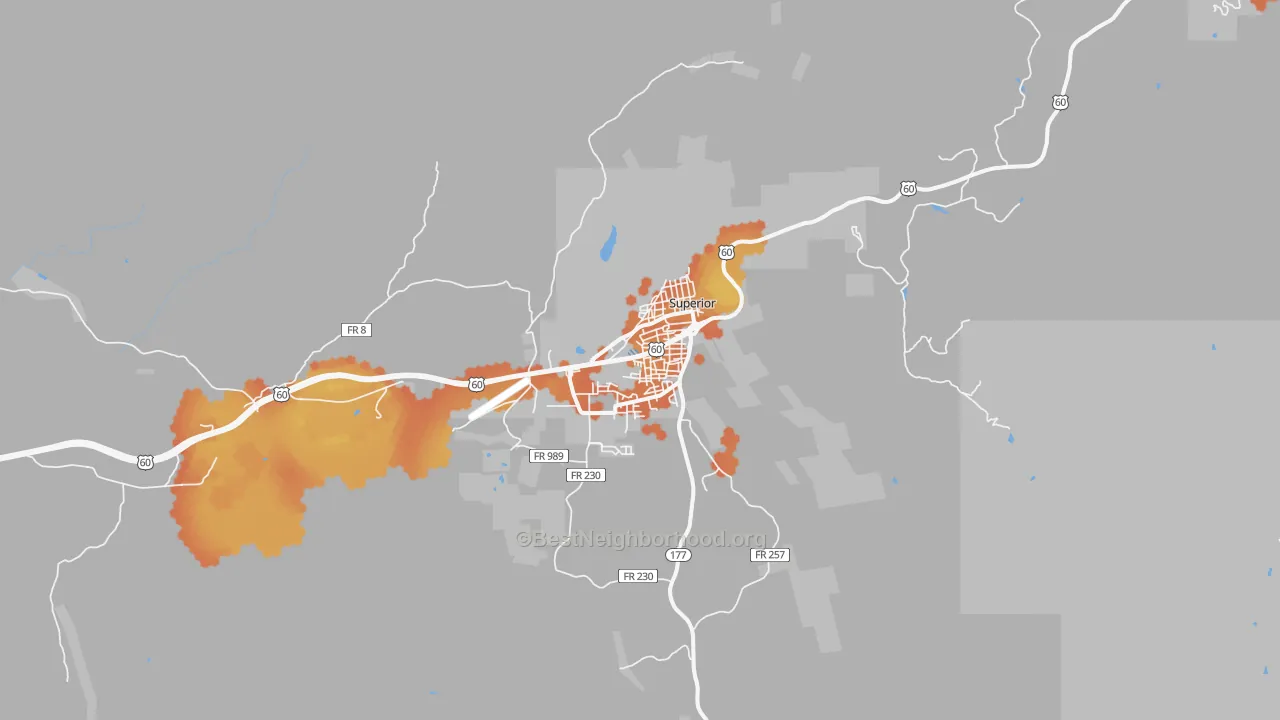 Bike Grade map of 85173, AZ