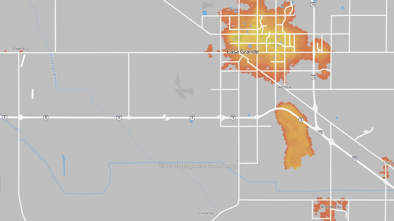 Bike Grade map of 85193, AZ
