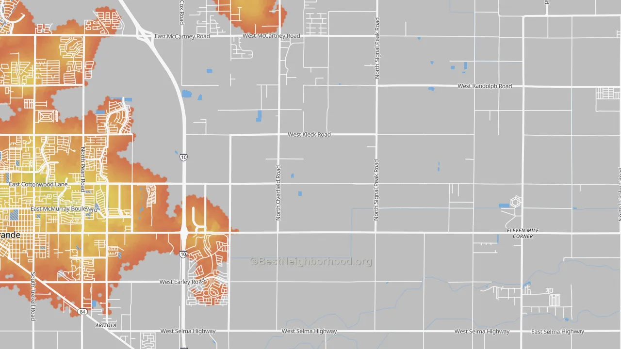 Bike Grade map of 85194, AZ