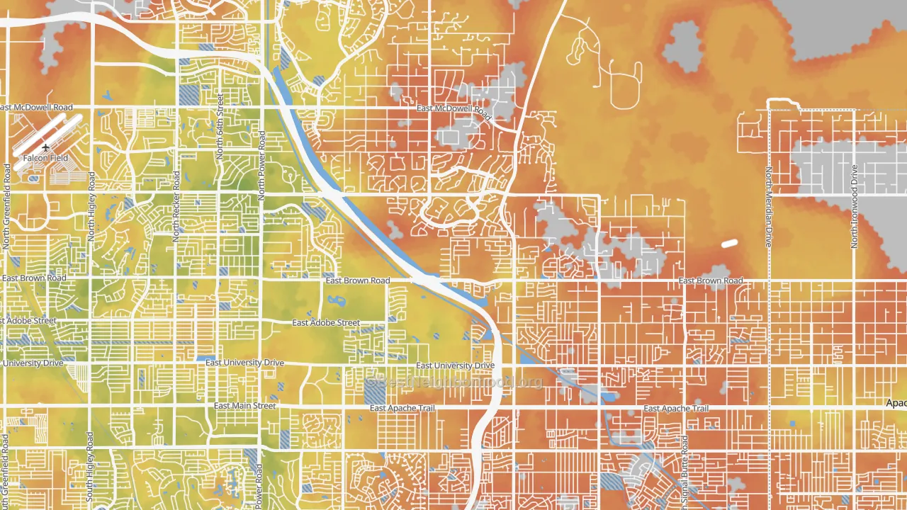 Bike Grade map of 85207, AZ