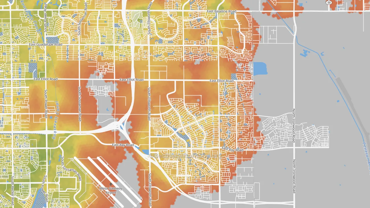 Bike Grade map of 85212, AZ