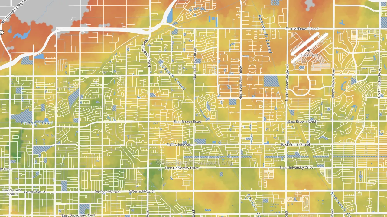 Bike Grade map of 85213, AZ