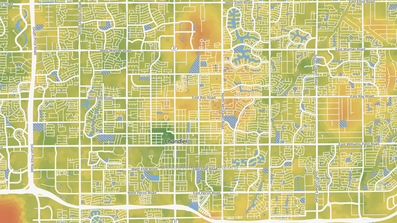 Bike Grade map of 85225, AZ