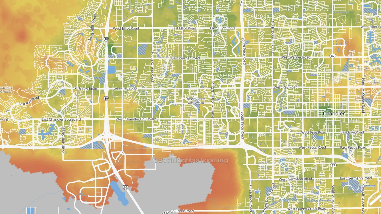Bike Grade map of 85226, AZ