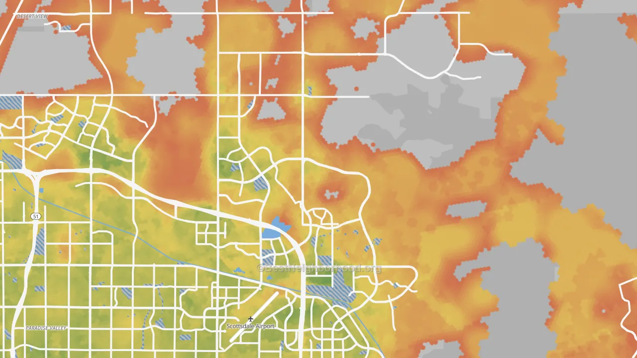 Bike Grade map of 85255, AZ