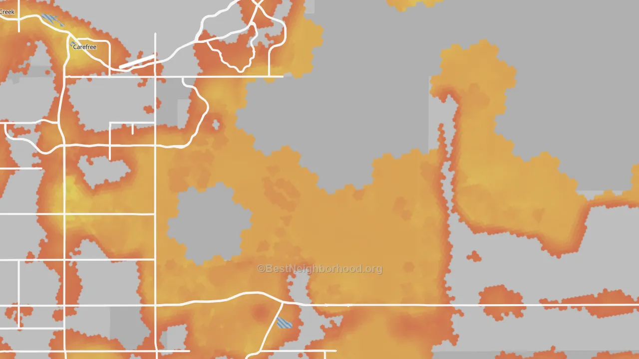 Bike Grade map of 85262, AZ