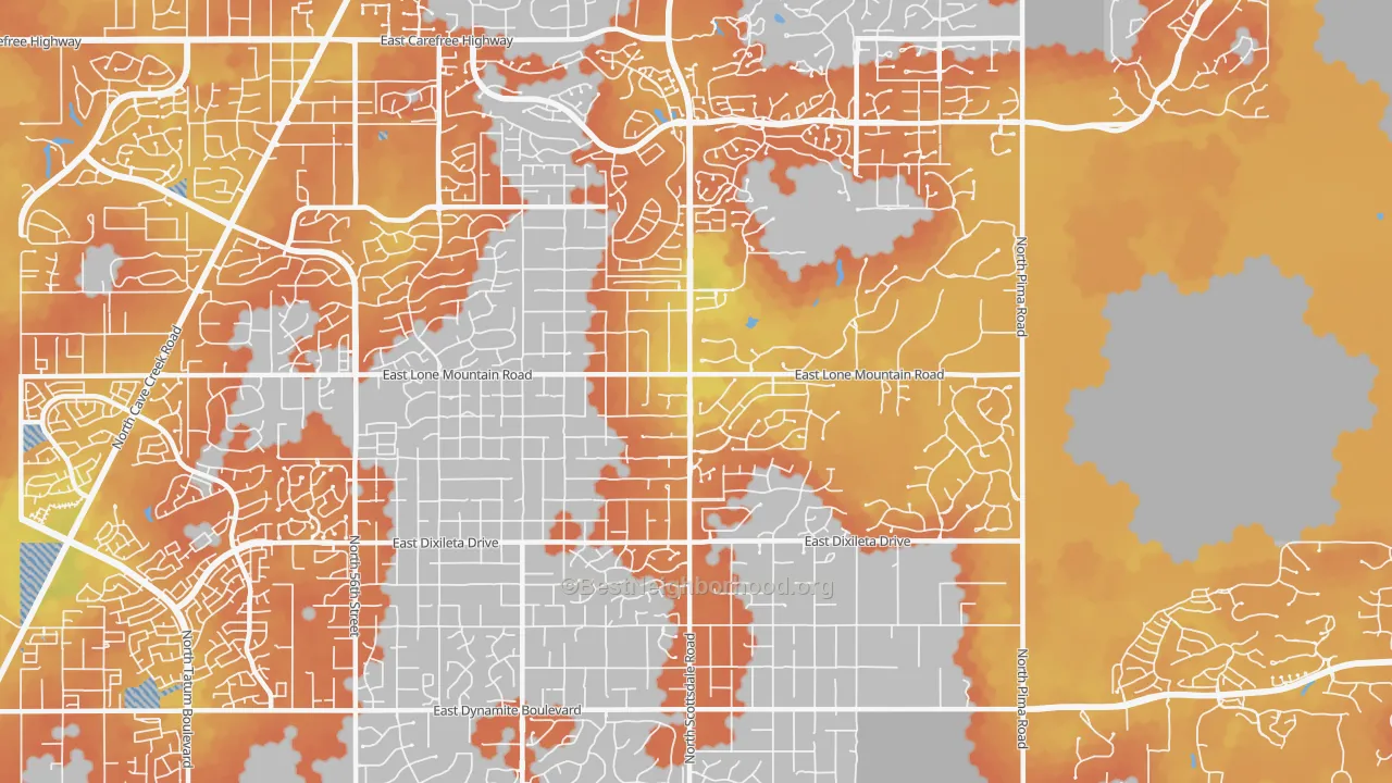 Bike Grade map of 85266, AZ