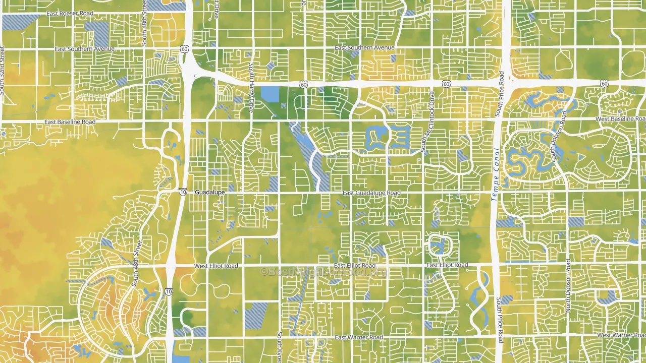 Bike Grade map of 85283, AZ