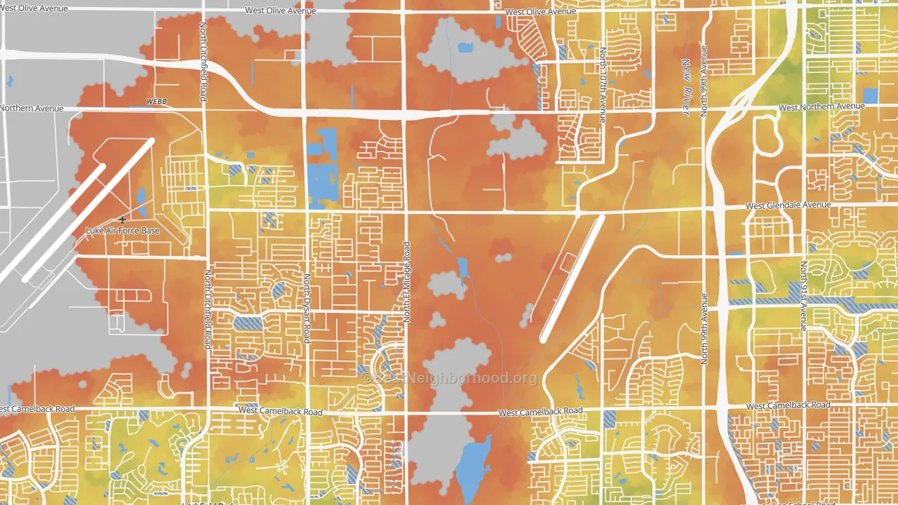 Bike Grade map of 85307, AZ