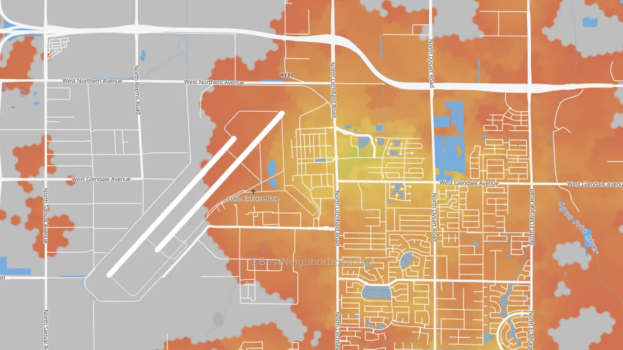 Bike Grade map of 85309, AZ