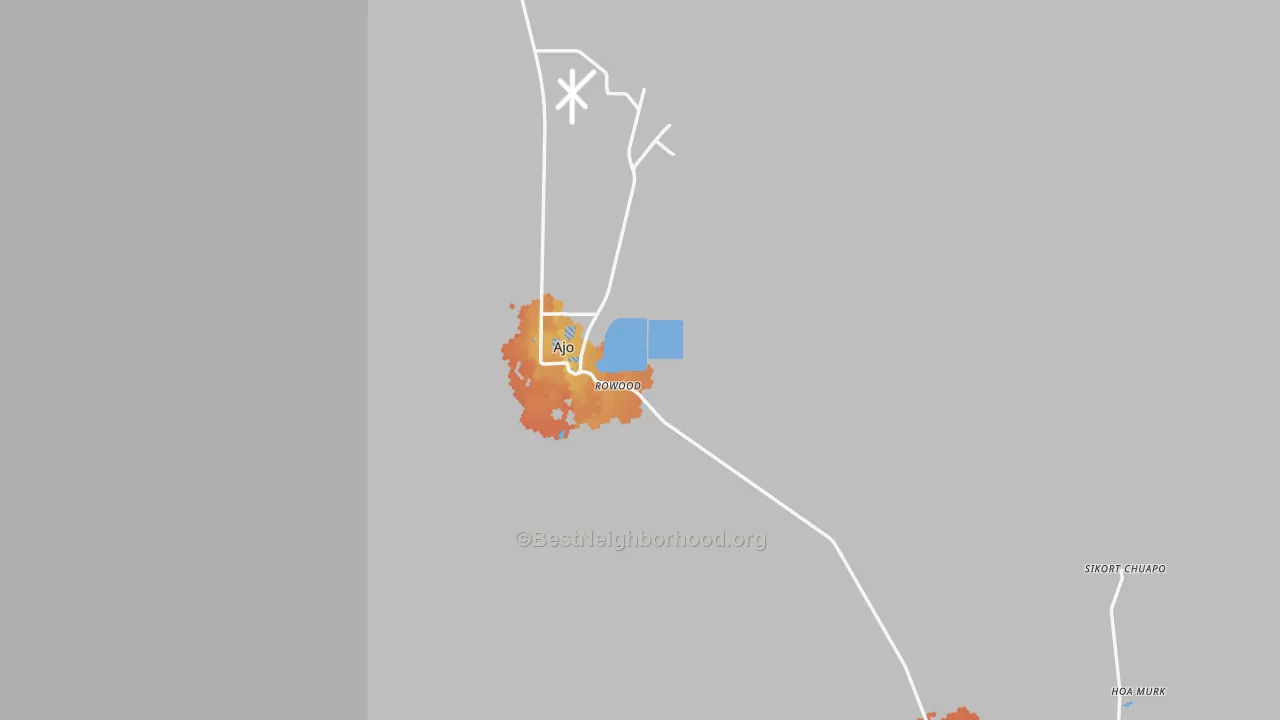 Bike Grade map of 85321, AZ