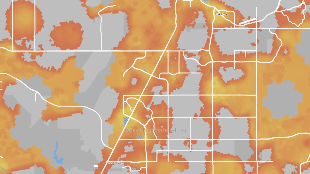 Bike Grade map of 85331, AZ